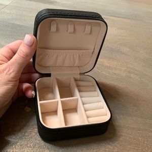 Black Zippered Travel Jewelry Box - New in Box